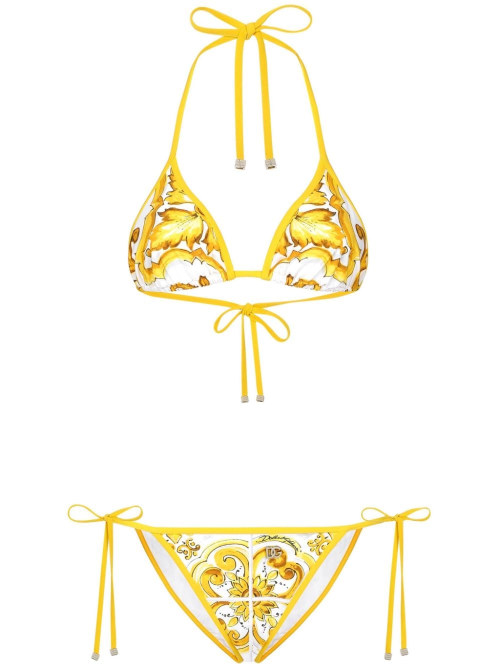 Dolce & Gabbana Majolica Print Bikini Set