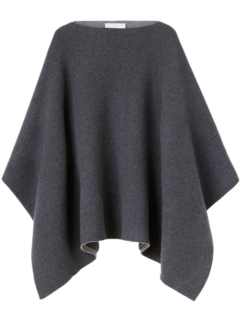 Jil Sander Grey Wool-Cashmere Blend Cape