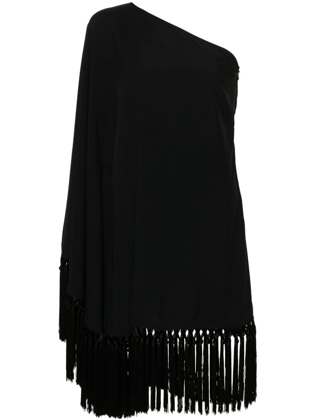 TALLER MARMO PRE Black Mini Dress With Fringe Detail