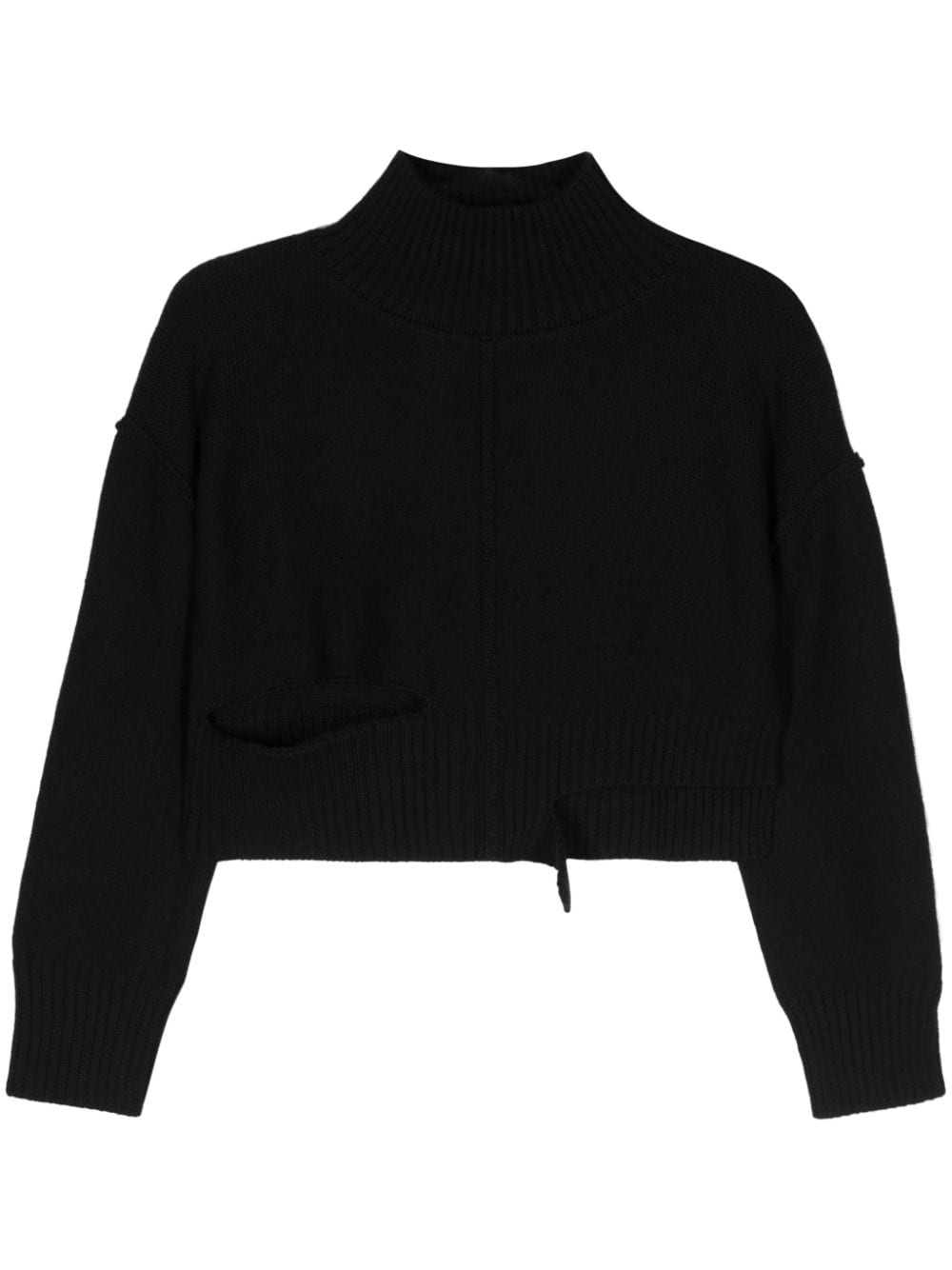 MM6 Maison Margiela Wool High Neck Cut-Out Sweater