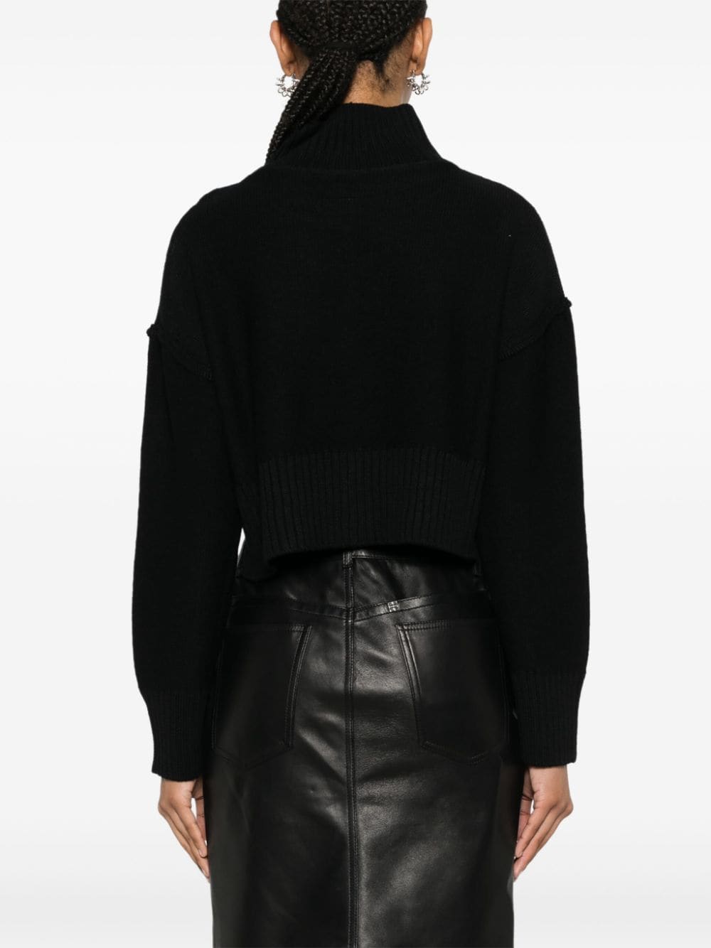 MM6 Maison Margiela Wool High Neck Cut-Out Sweater