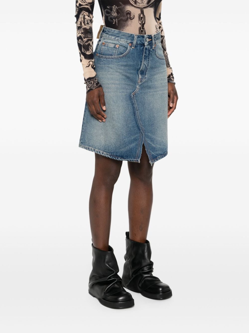 MM6 Maison Margiela Denim Skirt Clear Blue