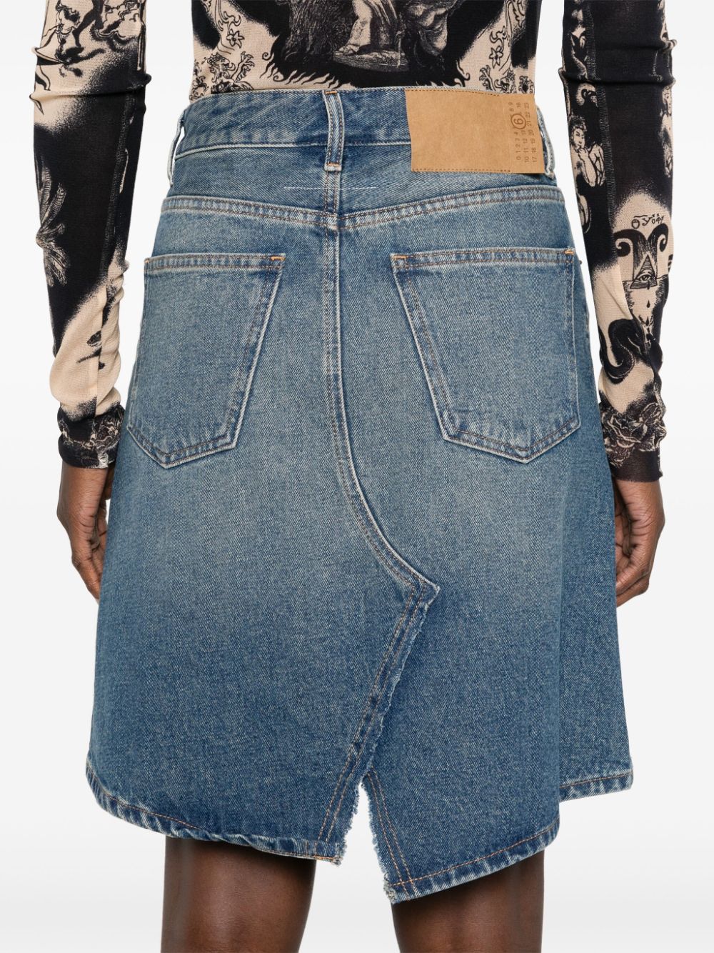 MM6 Maison Margiela Denim Skirt Clear Blue