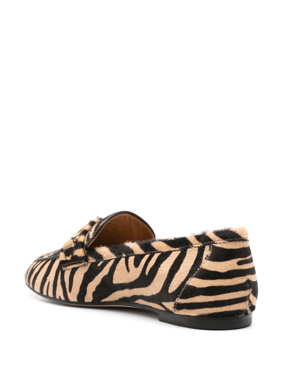 Tod's Tiger Print Loafers Beige