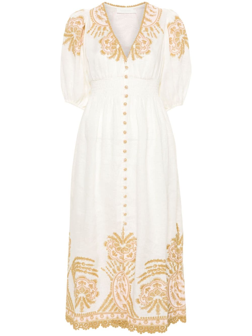 Zimmermann Waverly Embroidered Midi Dress