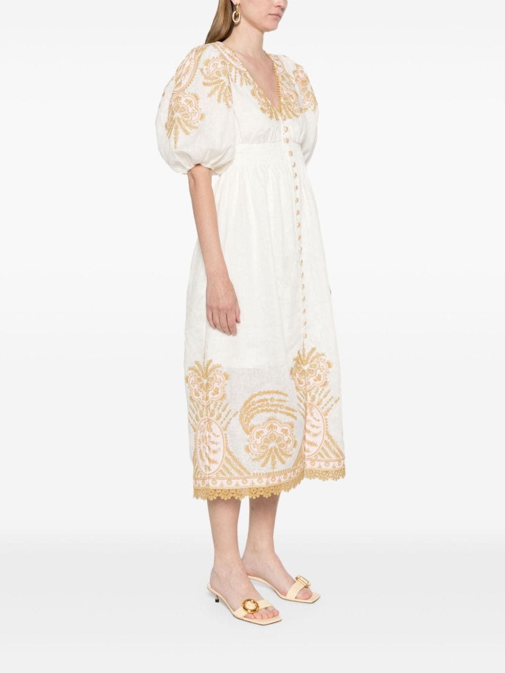 Zimmermann Waverly Embroidered Midi Dress