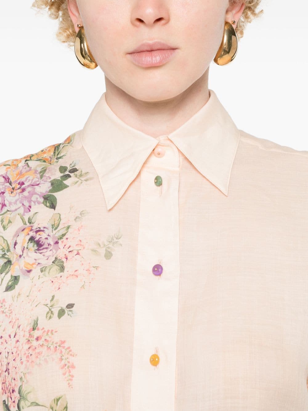 Zimmermann Halliday Relaxed Shirt Beige