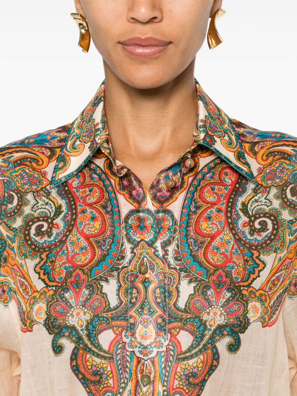 Zimmermann Paisley Print Shirt MultiColour