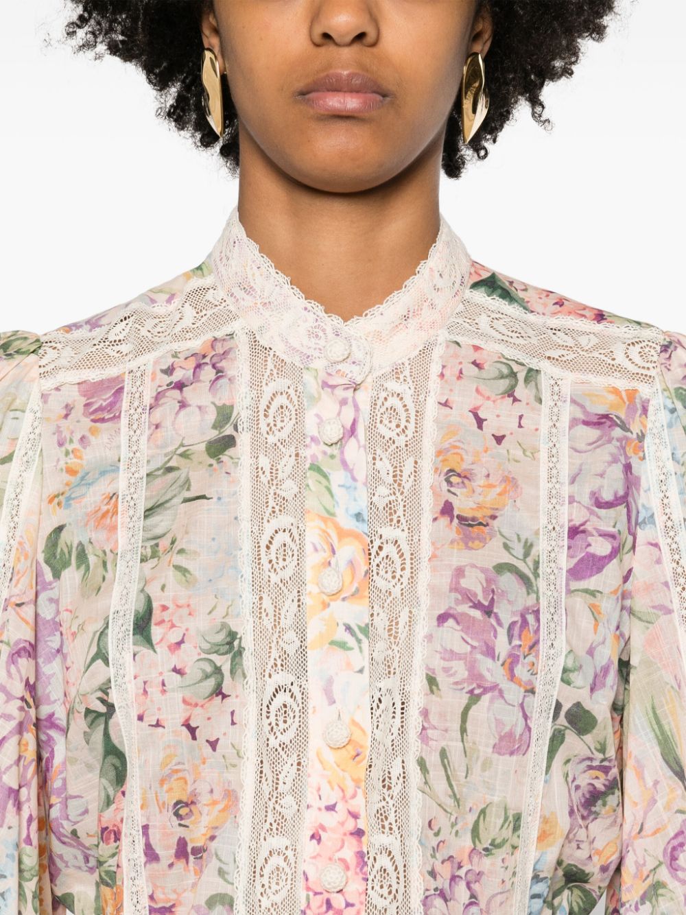 Zimmermann Halliday Floral Print Shirt