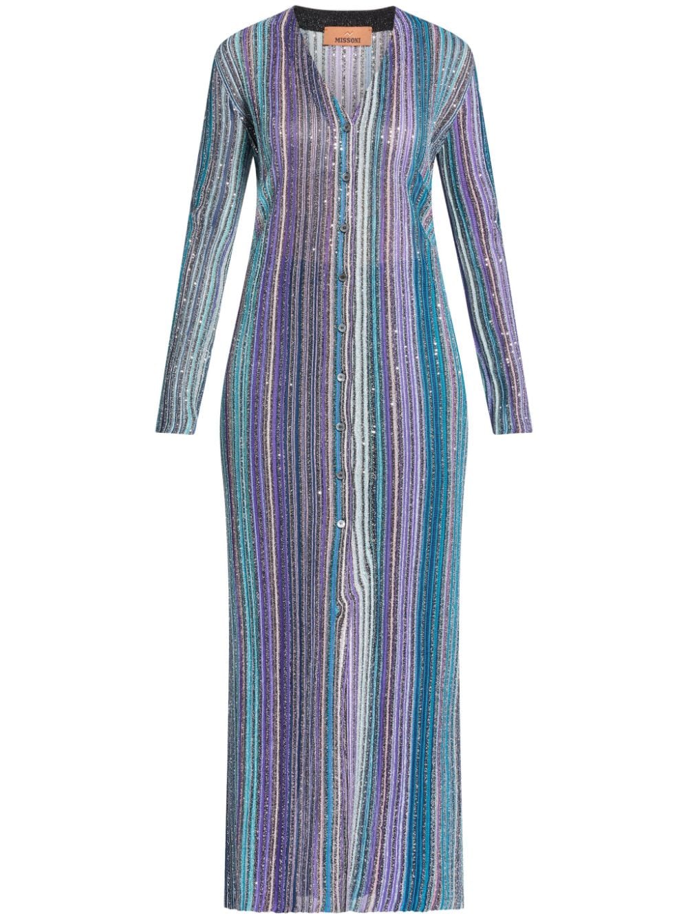 Missoni Sequin Striped Long Cardigan