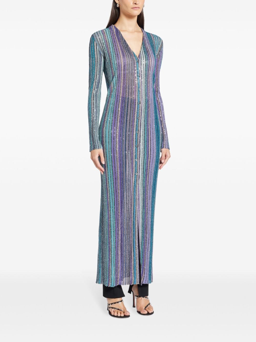 Missoni Sequin Striped Long Cardigan