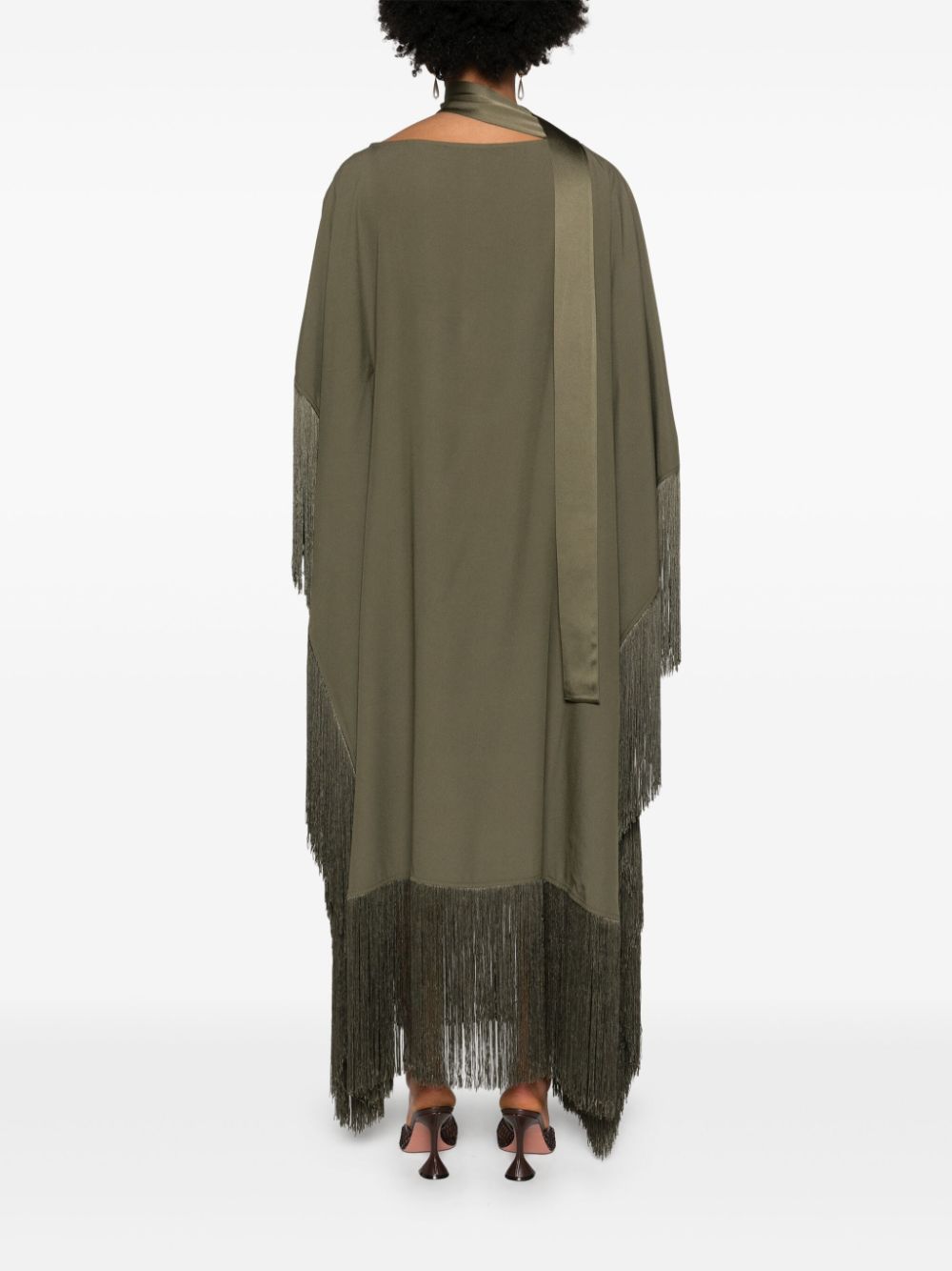 TALLER MARMO PRE Green Kaftan Dress With Fringe Detail