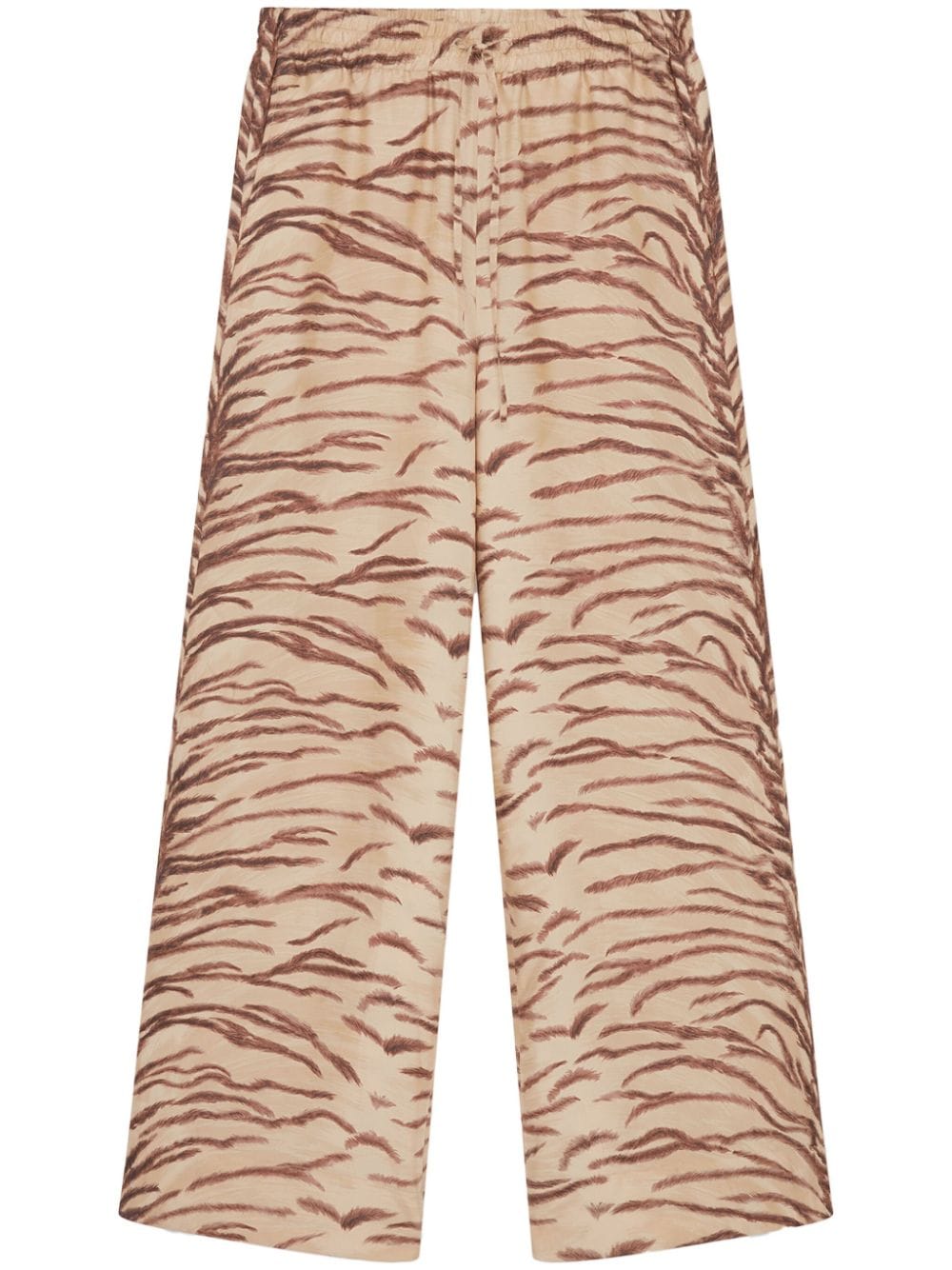 Stella McCartney Tiger Print Wide Leg Pants