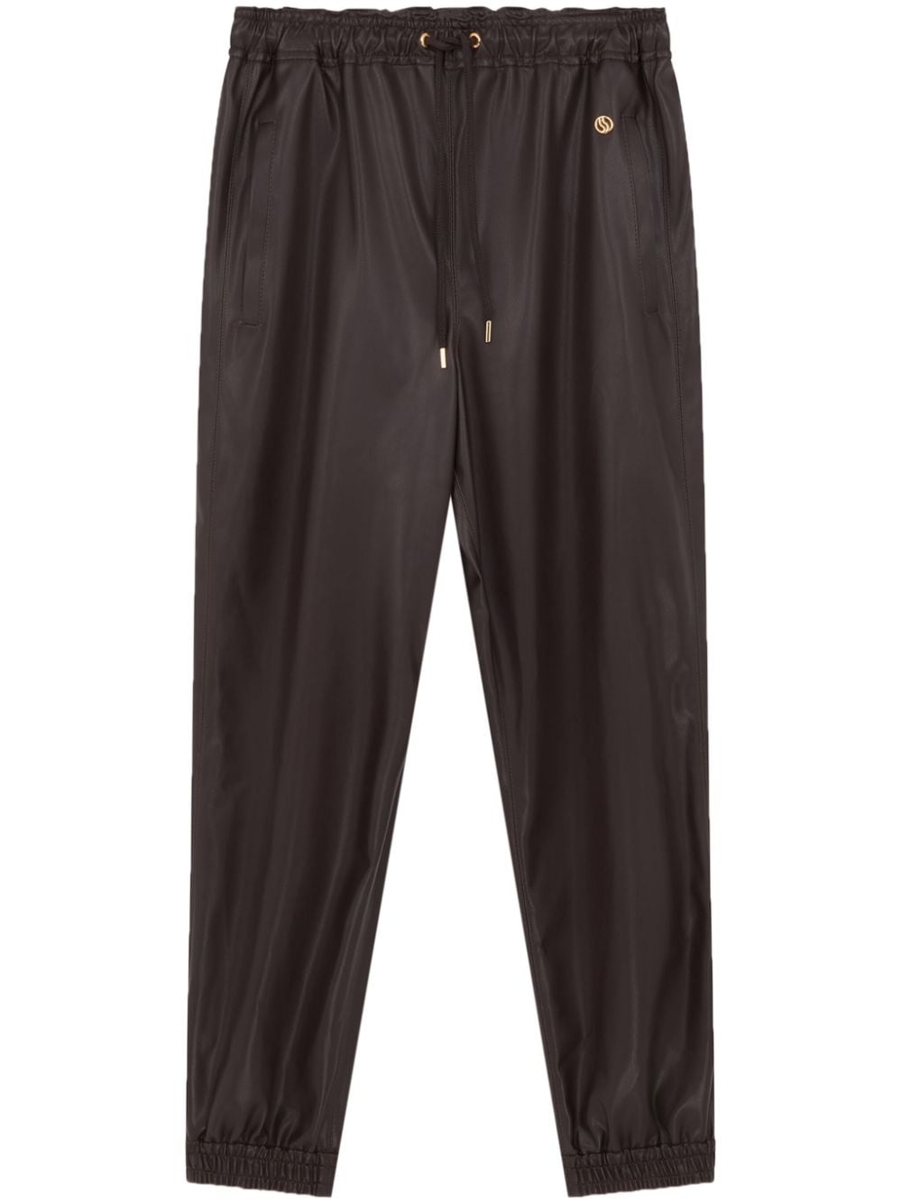 Stella McCartney Drawstring Faux Leather Joggers