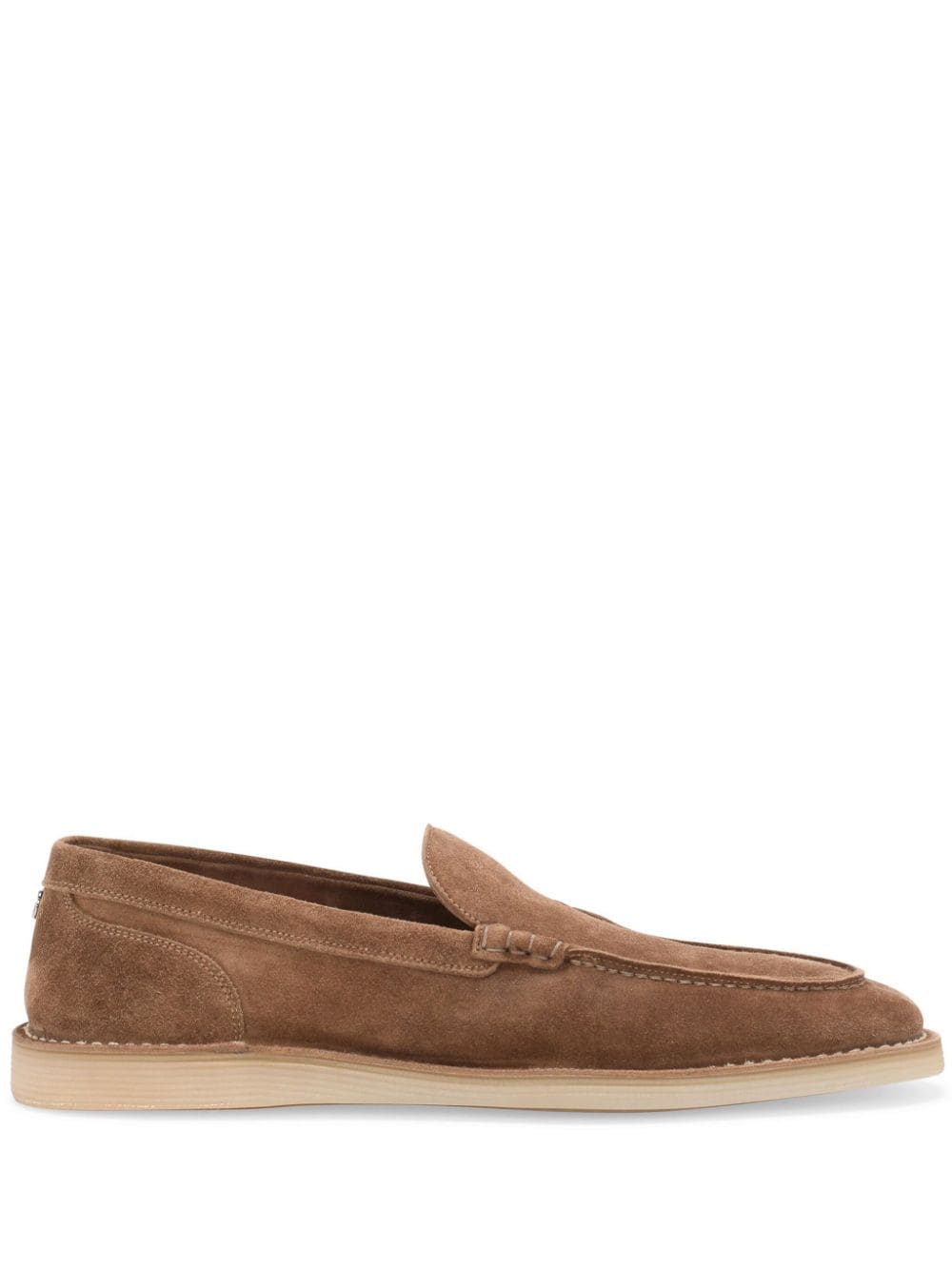 Dolce & Gabbana New Florio Ideal Suede Loafers Brown