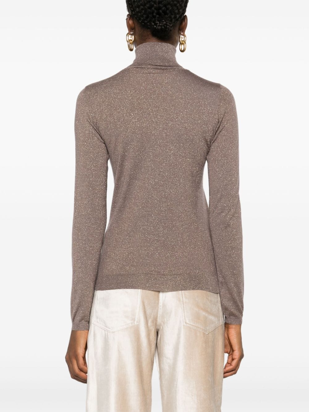 Brunello Cucinelli Cashmere Lurex High Neck Sweater