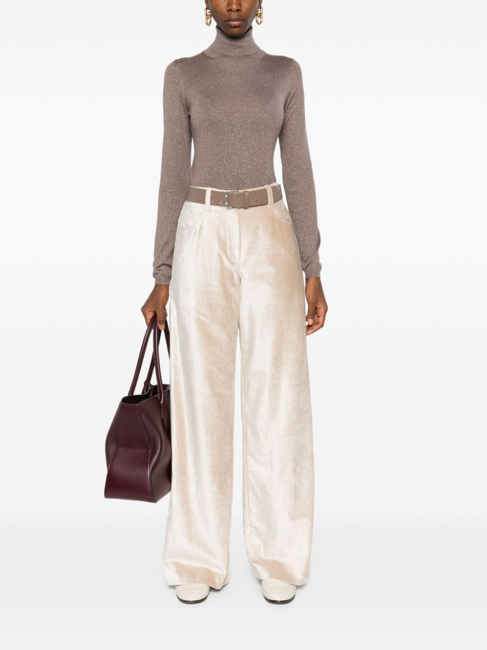 Brunello Cucinelli Cashmere Lurex High Neck Sweater