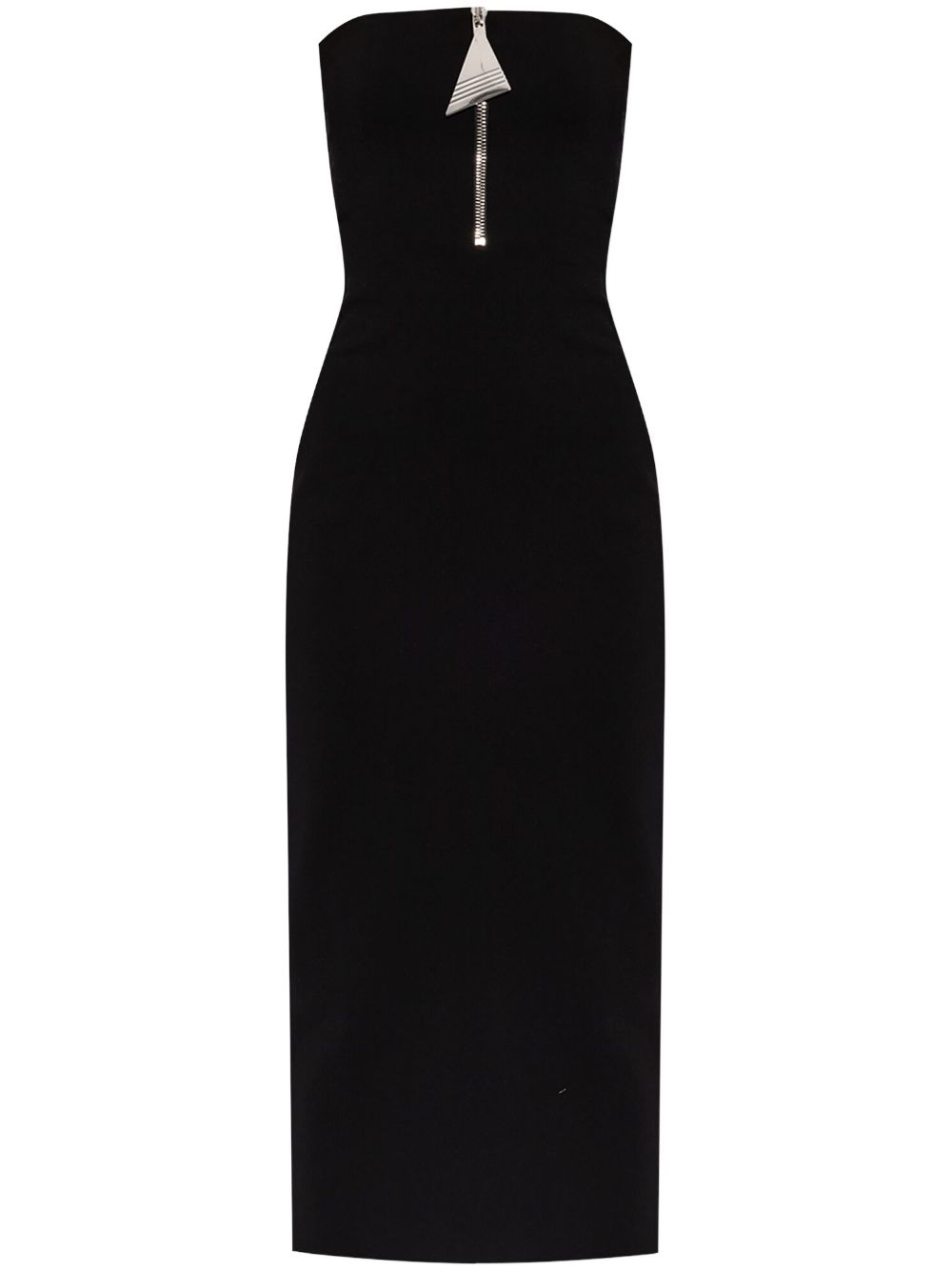 The Attico Strapless Stretch Midi Dress