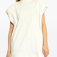 The Attico Chunky Cap Sleeve Sweater In White