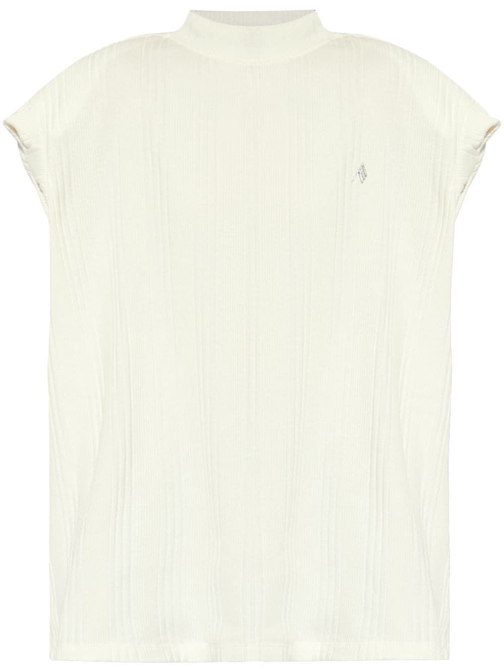 The Attico Chunky Cap Sleeve Sweater In White