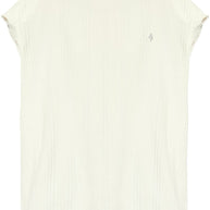 The Attico Chunky Cap Sleeve Sweater In White