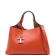Tod's T Timeless Micro Leather Tote Bag - Orange