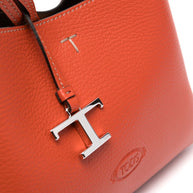 Tod's T Timeless Micro Leather Tote Bag - Orange