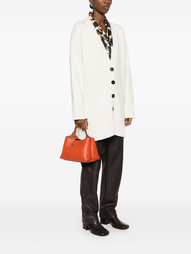 Tod's T Timeless Micro Leather Tote Bag - Orange