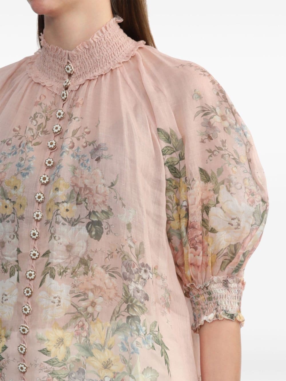 Zimmermann Waverly Ramie Shirt Pink