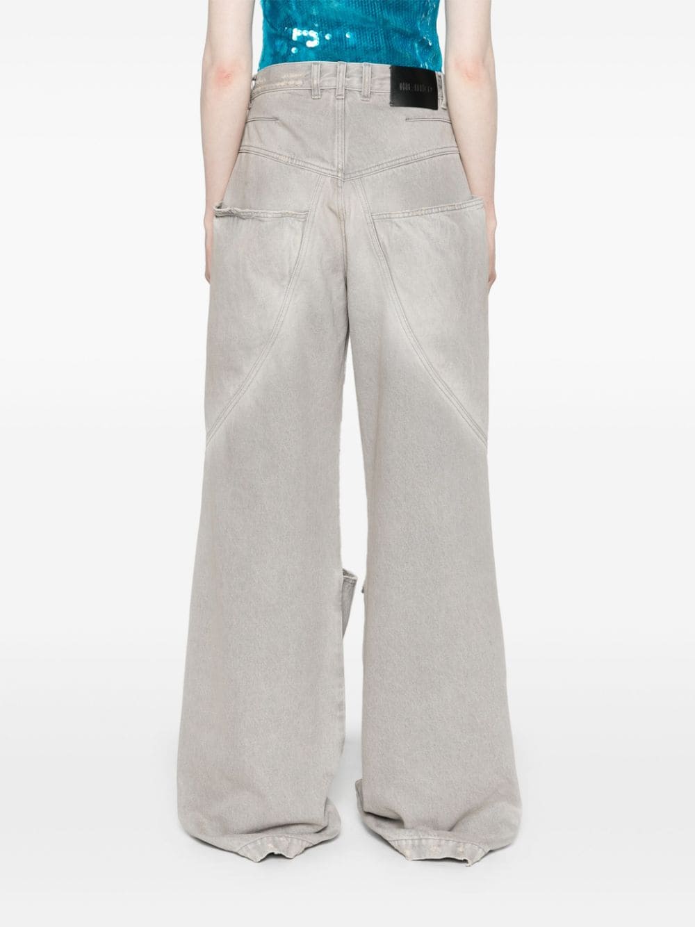 The Attico Vintage Grey Long Jeans