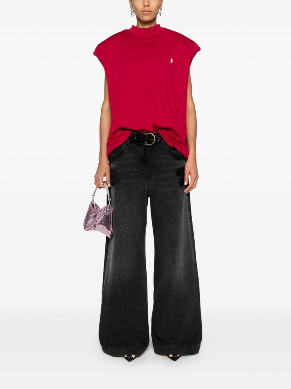 The Attico Layered Baggy Long Jeans