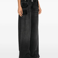 The Attico Layered Baggy Long Jeans