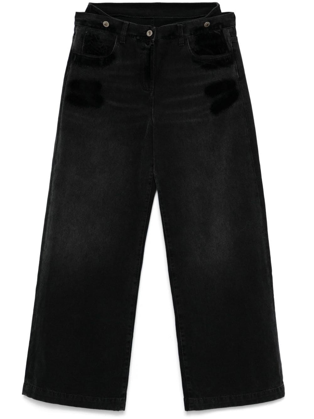 The Attico Layered Baggy Long Jeans