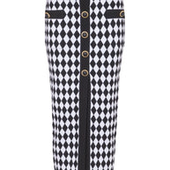 Balmain Diamond Jacquard Midi Skirt In Black