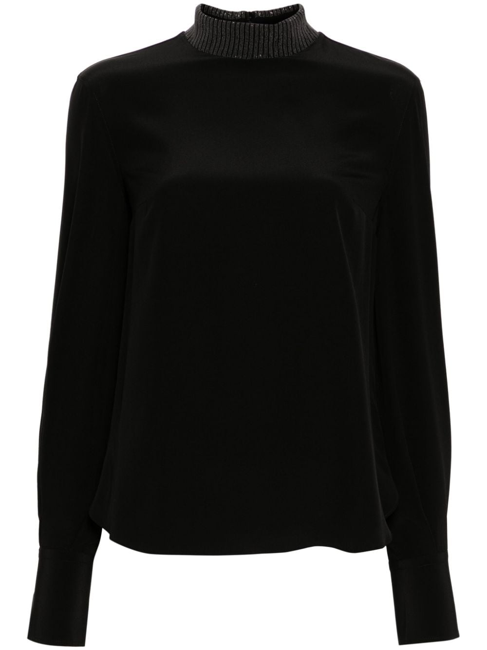 Brunello Cucinelli Silk Top Black