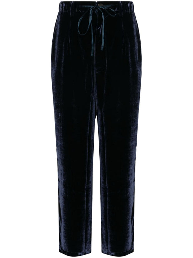 Pierre Louis Mascia Velvet Trousers In Blue