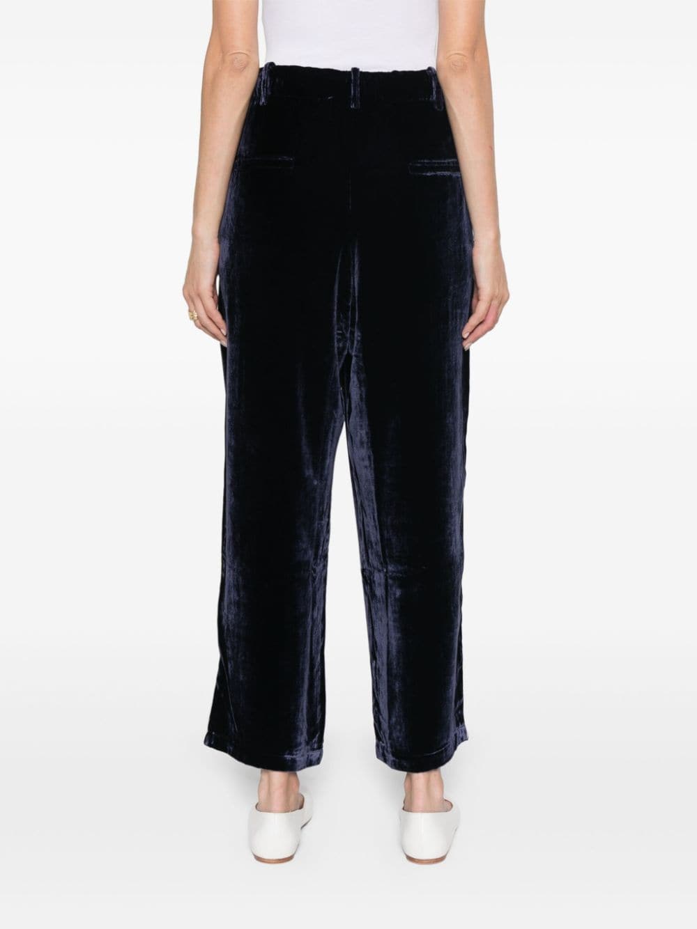 Pierre Louis Mascia Velvet Trousers In Blue