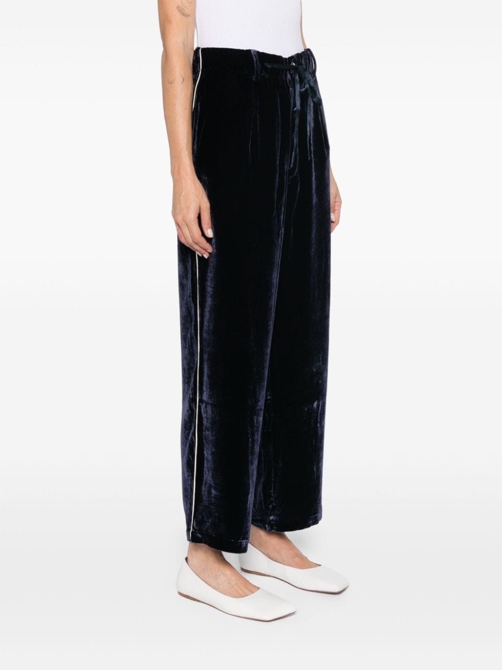 Pierre Louis Mascia Velvet Trousers In Blue