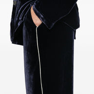 Pierre Louis Mascia Velvet Trousers In Blue