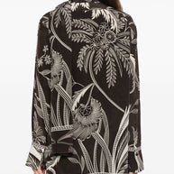 F.R.S . Botanical Print Shirt In Brown