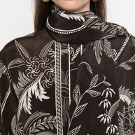 F.R.S . Botanical Print Shirt In Brown