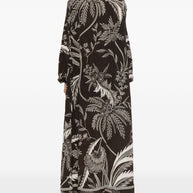 F.R.S . Botanical Print Maxi Dress In Brown