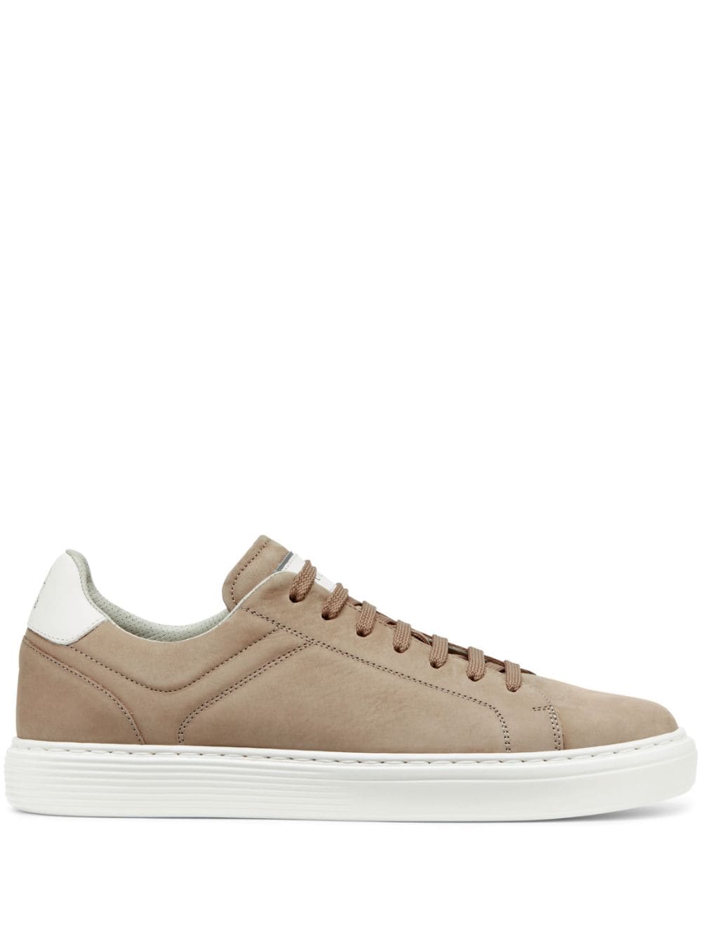 Brunello Cucinelli Nubuck Leather Sneakers Beige