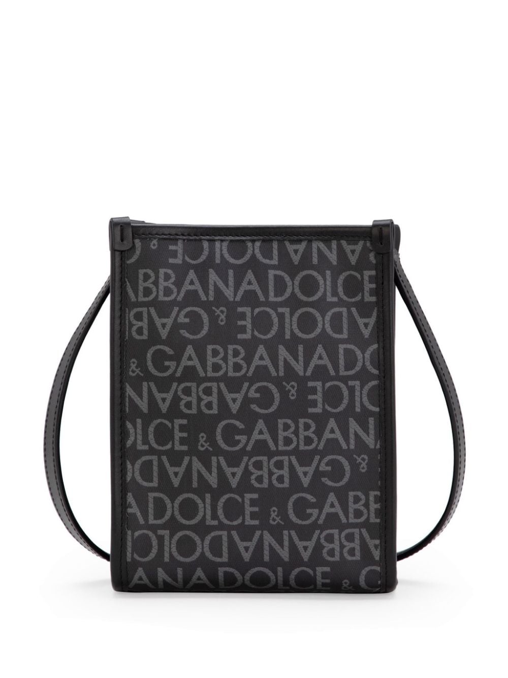 Dolce & Gabbana Small Jacquard Logo Crossbody Bag Black