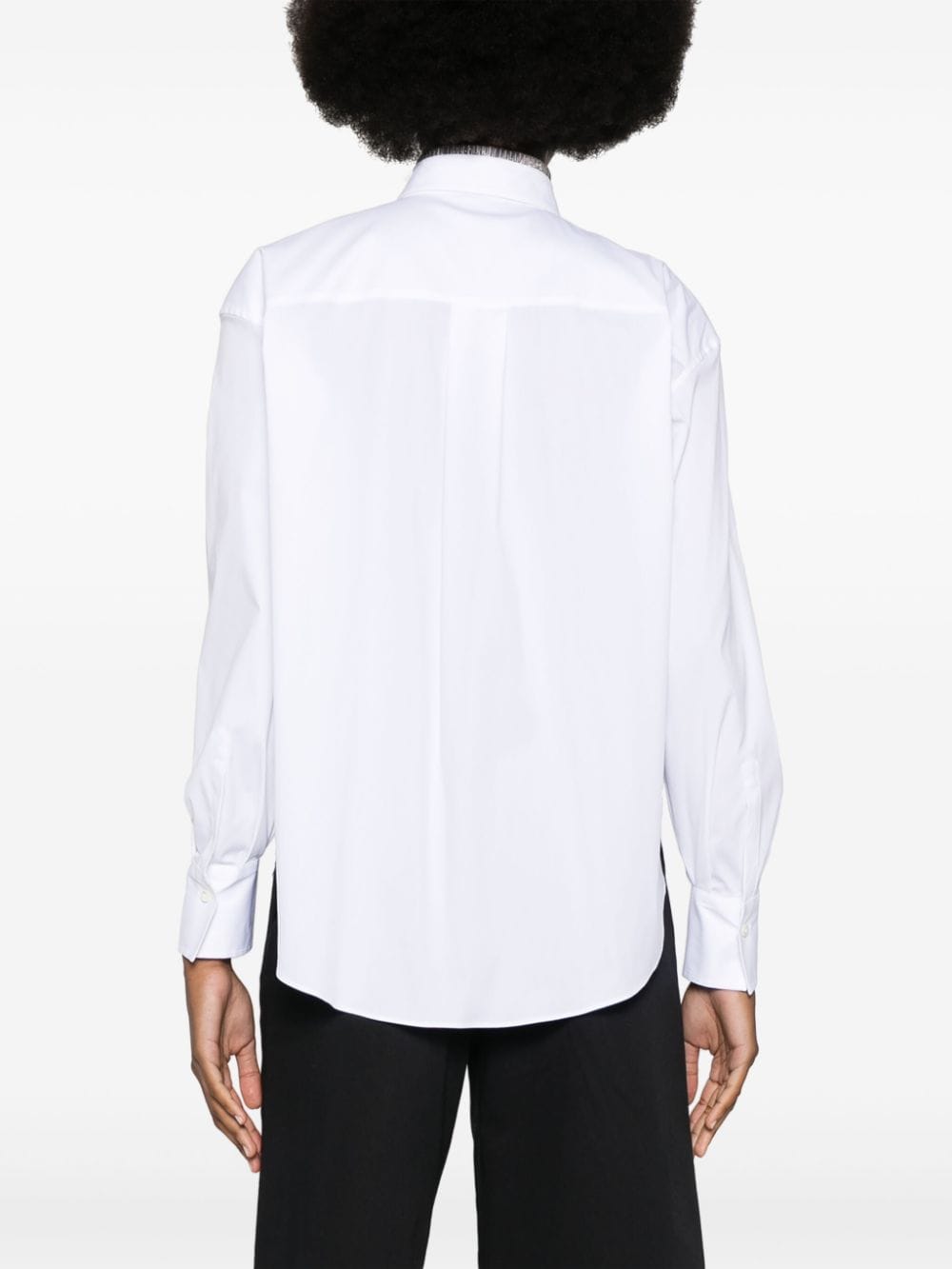 Brunello Cucinelli Stretch Cotton Poplin Shirt White