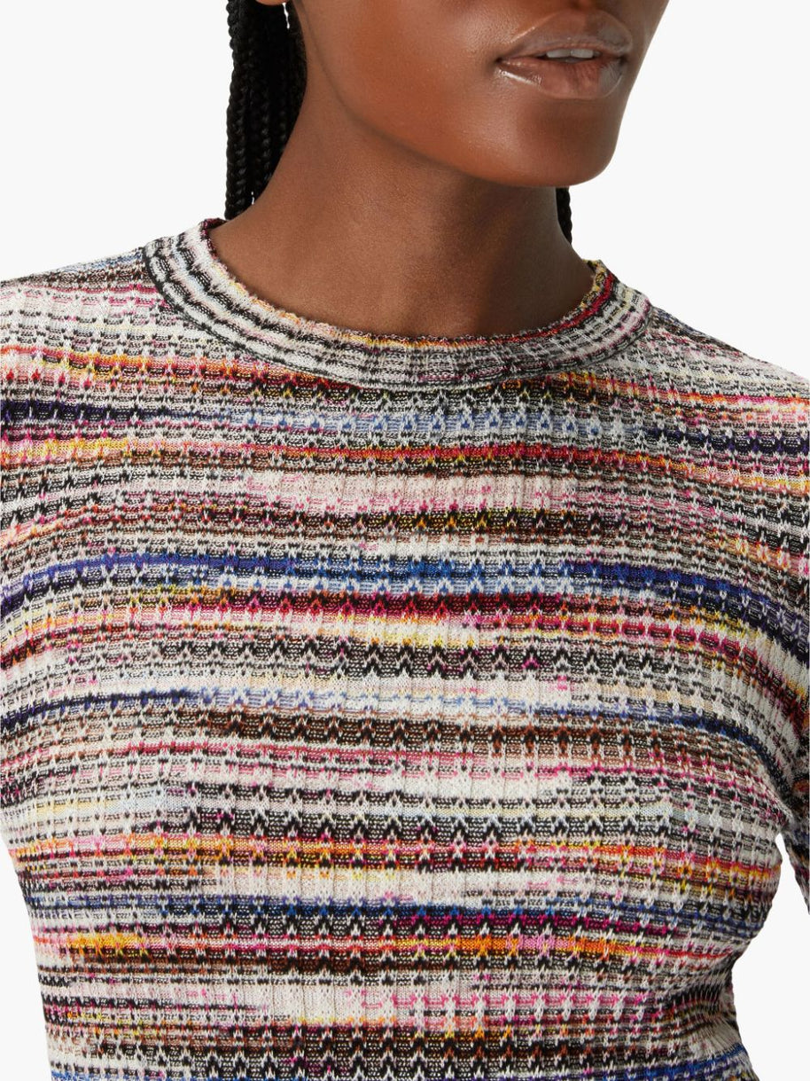 Missoni Wool Blend Mini Dress In Powder