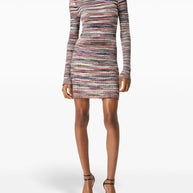 Missoni Wool Blend Mini Dress In Powder