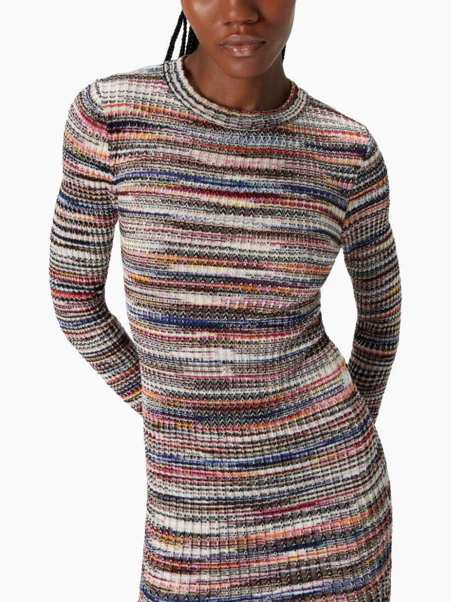 Missoni Wool Blend Mini Dress In Powder