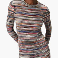 Missoni Wool Blend Mini Dress In Powder