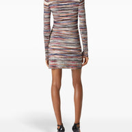 Missoni Wool Blend Mini Dress In Powder